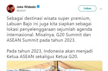 Jokowi di Labuan Bajo. (twitter.com/jokowi)