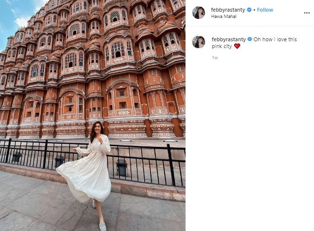 Febby Rastanty di Hawa Mahal. (instagram.com/febbyrastanty)