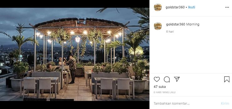 Restoran Rooftop Romantis di Bandung. (instagram.com/goldstar360)