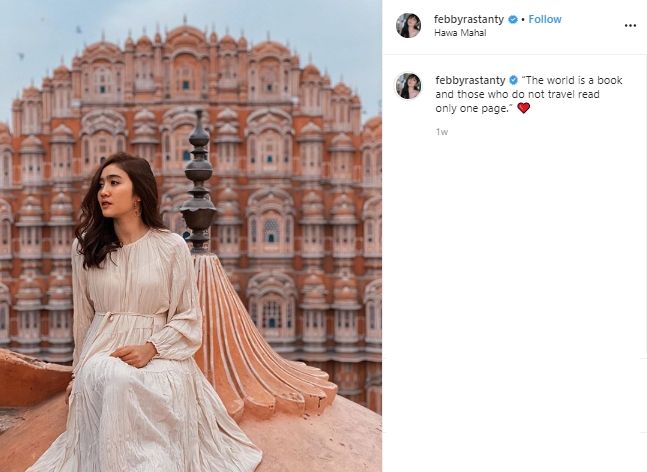 Febby Rastanty di Hawa Mahal. (instagram.com/febbyrastanty)