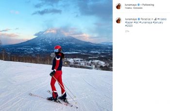 Luna Maya Main Ski di Jepang. (instagram.com/lunamaya)