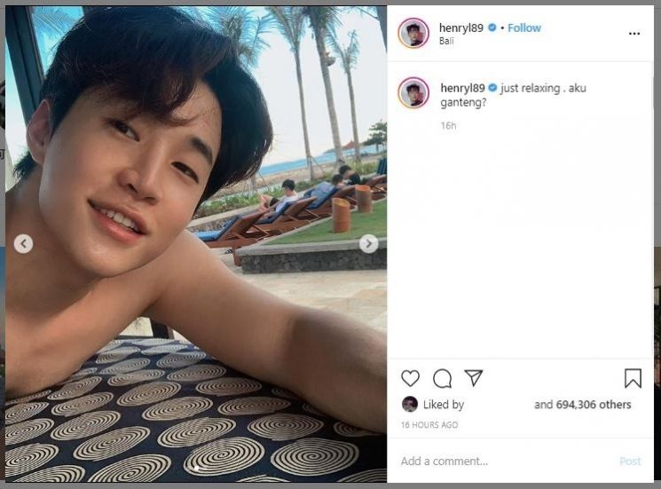 Henry Lau eks Suju M di Bali (instagram.com/henryl89)