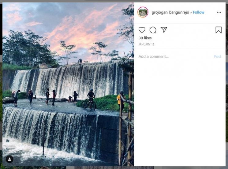 Grojogan Watu Purbo, Sleman, Yogyakarta (instagram.com/grojogan_bangunrejo)