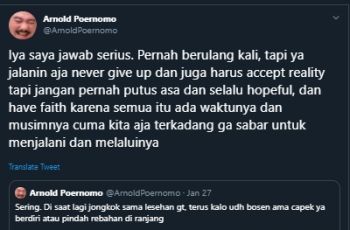 Ditanya Soal Titik Terendah Dalam Hidup, Jawaban Chef Arnold Bikin Kaget. (Twitter/ArnoldPoernomo)