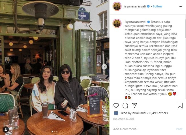 Potret Kulineran Isyana Sarasvati. (instagram.com/isyanasarasvati)