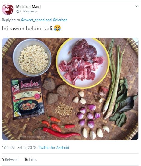 Kompilasi Rawon Versi Netizen. (twitter.com/_7elevenses)