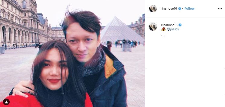 Romantisnya Liburan Rina dan Josscy di Paris. (instagram.com/rinanose16)