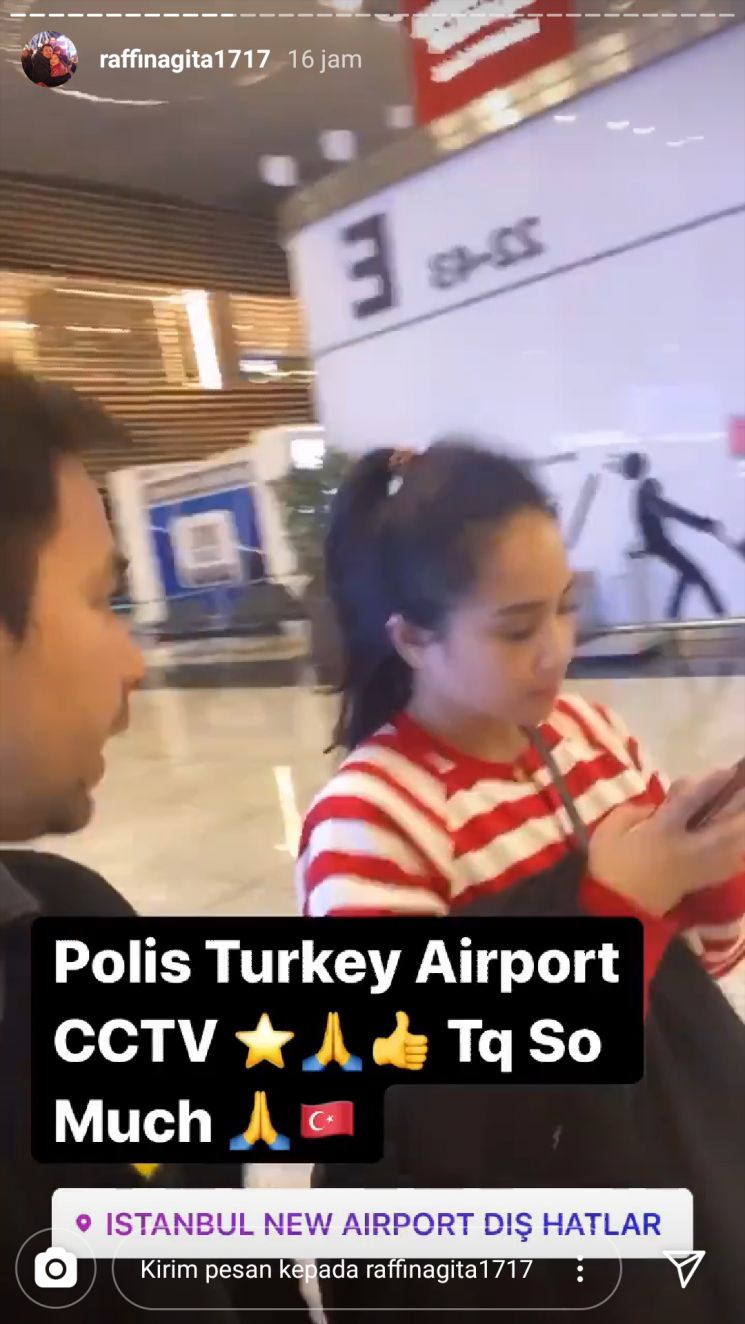 Raffi dan Gigi Kehilangan Koper di Bandara Turki. (instagram.com/raffinagita1717)