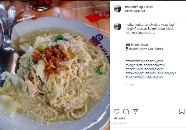 Bakmi Jawa Mbah Mo. (Instagram/@makankalap)