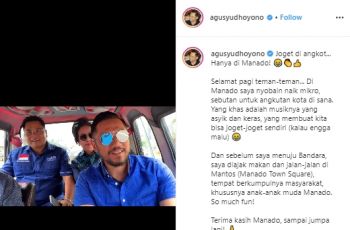 AHY Keliling Manado Naik Mikro. (instagram.com/agusyudhoyono)