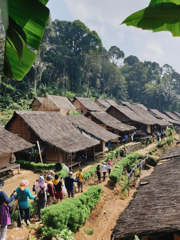 Ilustrasi rumah-rumah warga Badui, Banten. (Unsplash/Yulia Agnis)