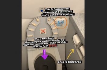 Panduan Menggunakan Toilet Pesawat (instagram.com/amirchewill)