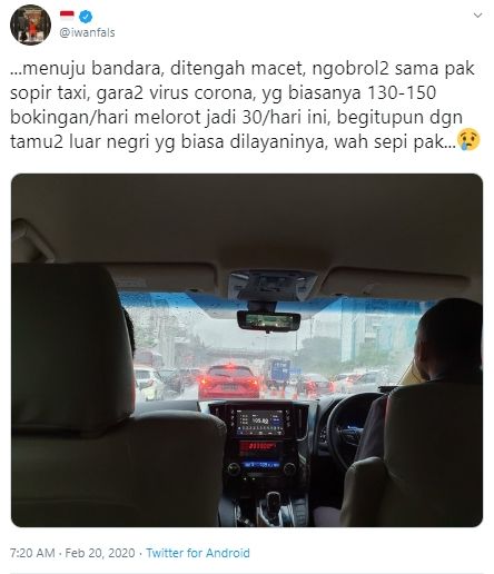 Supir Taksi Curhat ke Iwan Fals. (twitter.com/iwanfals)