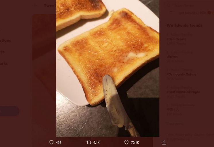 Roti Panggang Sempurna ala Netizen (twitter.com/callumismyname0)