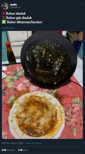 Speaker Harman Kardon Jadi Bubur, Netizen: Rasanya Makin Nendang Nggak Ya? (Twitter/@FOODFESS2)