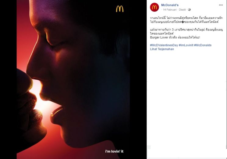 Iklan McD Thailand yang Bikin Netizen Salah Fokus. (Facebook.com/Mc Thai)