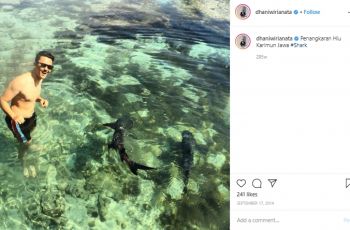 Gaya liburan ajudan ganteng Prabowo Subianto. (Instagram/@dhaniwirianata)