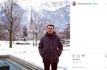 Gaya liburan ajudan ganteng Prabowo Subianto. (Instagram/@dhaniwirianata)