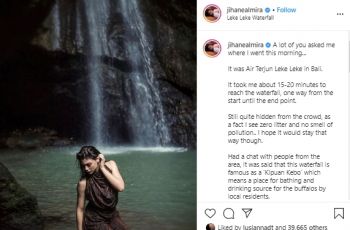 Gaya liburan artis dan Puteri Indonesia Pariwisata 2020, Jihane Almira. (Instagram/@jihanealmira)