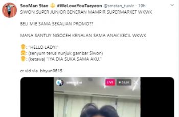 Siwon Santuy Kunjungi Minimarket di Jakarta. (twitter.com/smstan_tuwir)