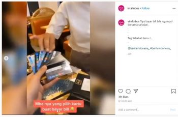 Tips Membayar Unik Saat Makan Bareng Teman (instagram.com/viralinbos)