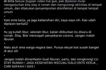 Hastag dirumahaja trending di Twitter. (Twitter)