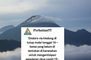 Dampak Virus Corona, Sejumlah Gunung di Jawa Tengah Tutup Jalur Pendakian. (Instagram/@sindorosumbin