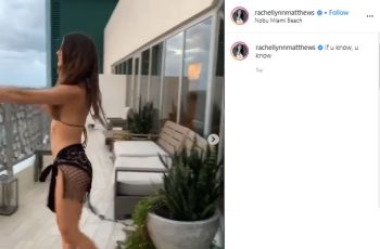 Gaya Liburan Rachel Matthews. (instagram.com/rachellynnmatthews)