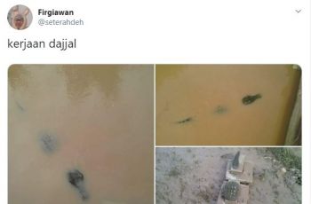 Tipuan Ilusi dari Patung Buaya (twitter.com/seterahdeh)