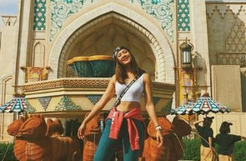 Gaya liburan Andrea Dian, istri Ganindra Bimo. (Instagram/@andreadianbimo)