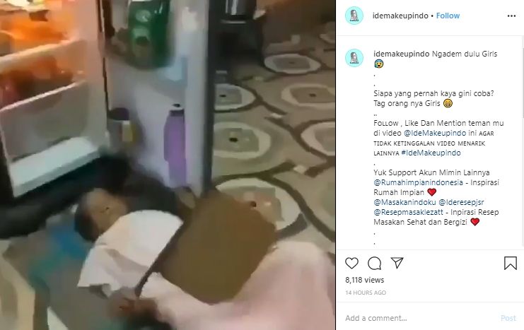 Kelewat Gerah di Rumah Aja, Nenek Ini Punya Cara Ajib Atasi Panas. (Instagram/@idemakeupindo)