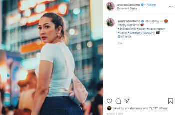 Gaya liburan Andrea Dian, istri Ganindra Bimo. (Instagram/@andreadianbimo)