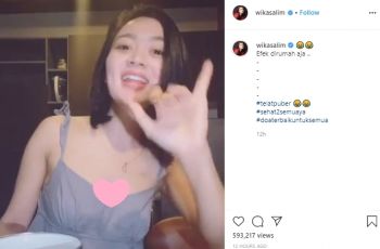 Disebut Tak Pakai Bra saat Joget di Dapur, Begini Jawaban Kocak Wika Salim. (Instagram/@wikasalim)
