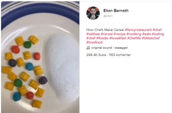 Netizen Ini Bikin Sereal Ala Hidangan Mewah, Hasilnya Bikin Ngakak. (twitter.com/eitan)