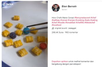 Netizen Ini Bikin Sereal Ala Hidangan Mewah, Hasilnya Bikin Ngakak. (twitter.com/eitan)