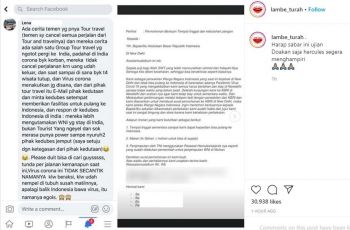 Turis Indonesia Ngotot ke India Saat Pandemi Corona (instagram.com/lambe_turah)
