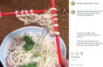 Merajut dengan Mie. (instagram.com/masakan_emak_emak)