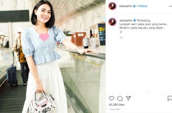 Wika Salim di bandara. (Instagram/@wikasalim)