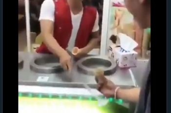 Endingnya Ngenes, Ketika Penjual Es Krim Turki Balik Dikerjain Pelanggan. (Twitter/@putrirosyi_)