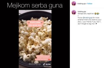 Punya Magic Com Nganggur? Bikin Popcorn Ala Rumahan Yuk!. (instagram.com/kidding.aja)