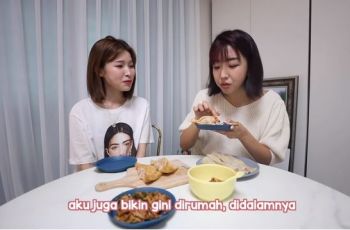 Sunny Dahye menikmati Makanan Korea Utara (YouTube SunnydahyeIn)