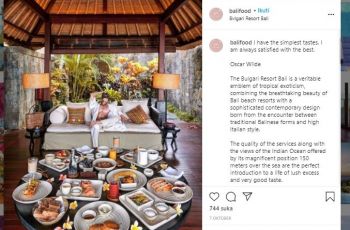 Bulgari Hotel (Instagram @balifood)
