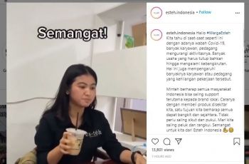 Esteh Indonesia ajak untuk membeli minuman merek lain (Instagram @esteh.indonesia)