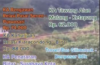 Perjalanan hemat Jakarta - Bali naik kereta (TikTok @muhammadezrap)