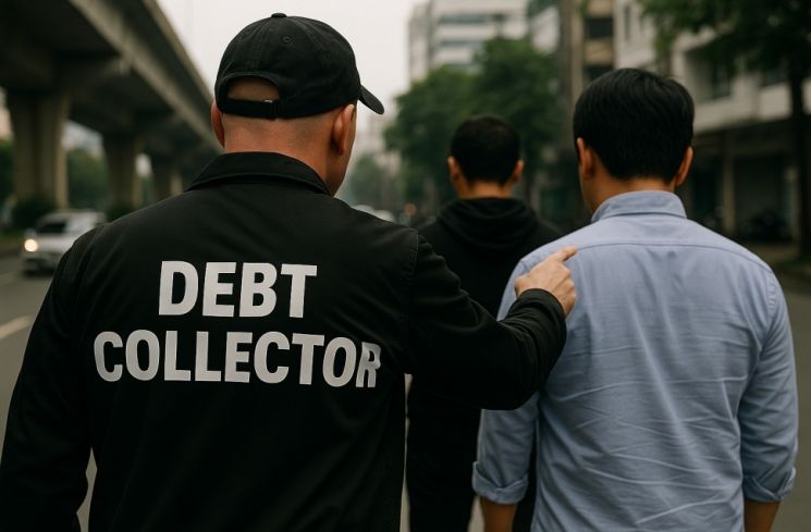 Ilustrasi debt collector. (Chat GPT)