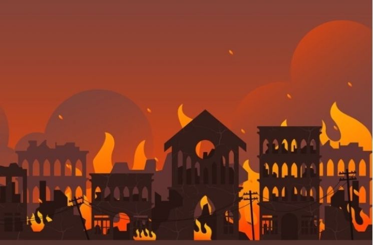 Ilustrasi kebakaran. (freepik)