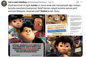 Iri Bilang Bos! Filmnya Gagal di Sini, Media Malaysia Plesetkan 'Jumbo' Jadi 'Jubo'