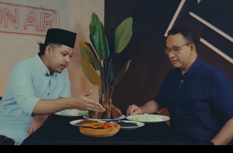 Tretan Muslim dan Anies Baswedan. (Tangkap Layar/Youtube)