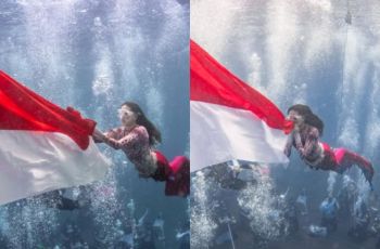 Upacara 17 Agustus Anti-Mainstream: Gubernur Malut Jadi Putri Duyung dan Kibarkan Bendera di Bawah Laut